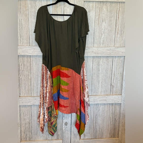 The Morgan Factory Tunic sz 3X. Handmade one of a kind w/Kantha material - Picture 4 of 4
